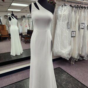 Private Label Bridal Gown Jane Ivory Size 2 Floor Length Crepe Wedding Dress